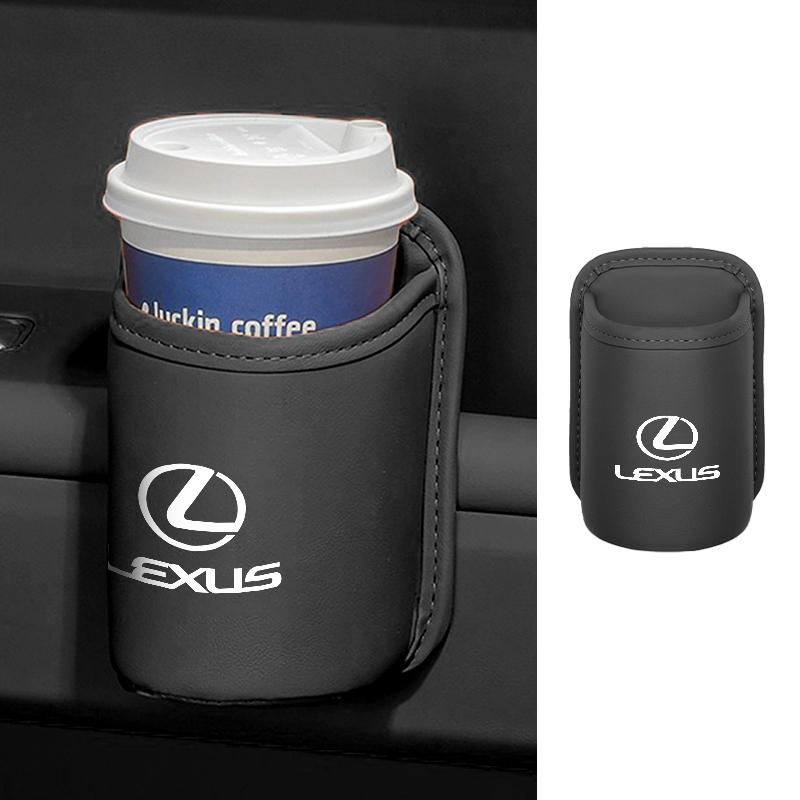 Car Seatback Water Cup Box Leather Mug Drinks Storage Bag Interior For Lexus UX250h RX450h CT200h RX400h NX300h RX350 RX300 JW3