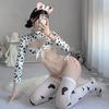 Sexy Lingerie Set Maid Outfit Cosplay Milk Cow Color Erotica Set Exotic Babydoll G-string Erotic Underwear Bikini Porno Costumes