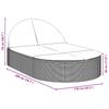 Double Sun Lounger with Cushions Black Poly Rattan