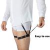 2Pcs Elastic Strap Shirt Holder Stays Non-Slip Locking Clips Leg Braces Loops  Business Accessory