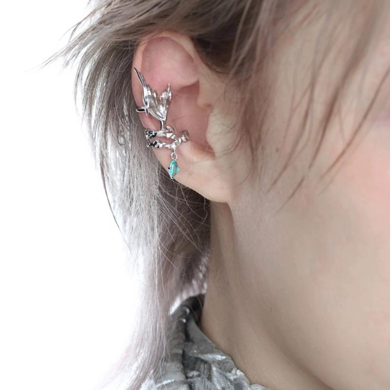 Gender Neutral Fish Tail Ear Clip Without Piercing Lightweight Copper Ear Cuff Accessories For Men And Women