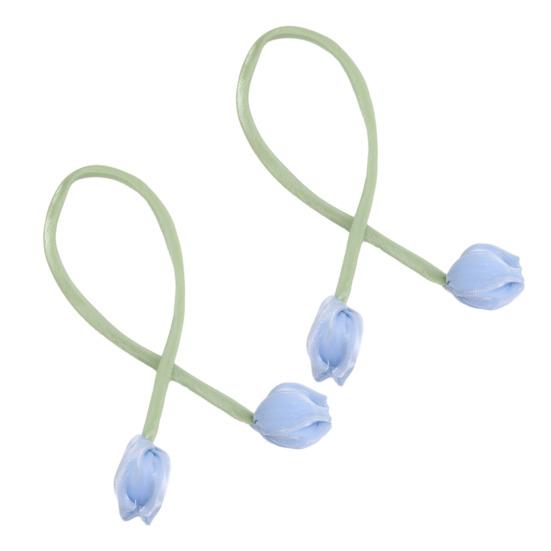 2 Stück Tulpenknospen Gardinenbinder, Dekorative Gardinen-Raffhalter, Knospen Weiche Seil-Raffhalter für Schlafzimmergardinen Terrassenvorhänge