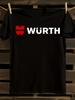 Wurth Logo Print Black Cotton T-shirt