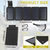 20W Folding Solar Panel Charger IP55 Waterproof Portable Solar Panel with Climbing Buckles USB TYPC Solar Power Battery Charger