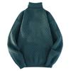 White Pullover Turtleneck Men's Knitted Sweater Autumn and Winter New Trendy Brand Loose Casual Student Sweater