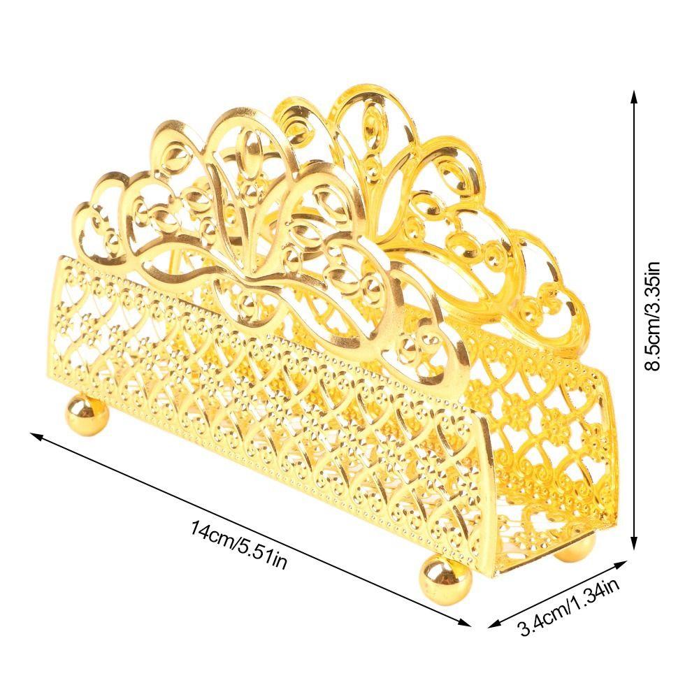 Gold Paper Towel Dispenser Iron Tissue Dispenser Table Napkin Holder For Living Room