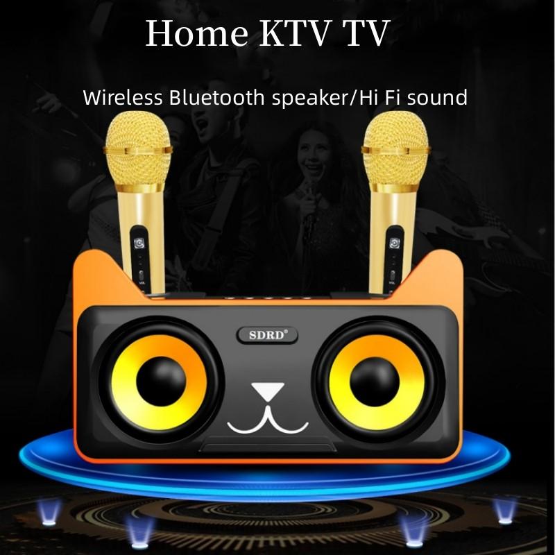 SD-305 Portable Bluetooth Stereo Speaker Wireless Microphone All-in-one Home KTV Desktop Multifunctional HIFI Sound Subwoofer