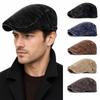 Adjustable Corduroy Flat Cap British Style Driving Cap Vintage Gatsby Beret Cap  Driving Use