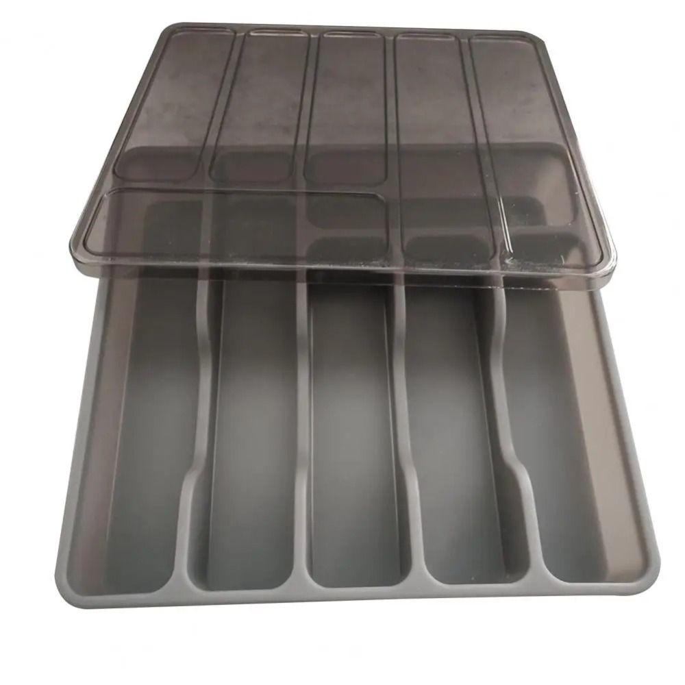 6 Grids Kitchen Cutlery Storage Box Plastic Tableware Cutlery Tray  Kitchen Supplies