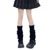 Womens Knee-High Knit Leg Warmers Cotton Blend Over-the-Knee Socks Lolita JK Streetwear Winter