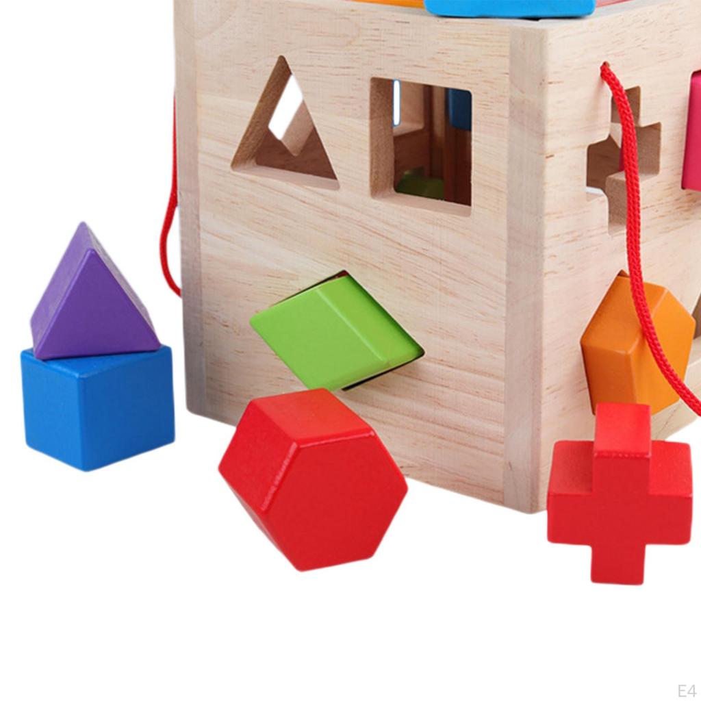 Colorful Geometric Blocks Sorting Box Puzzle for Kids - Fun Learning Toy
