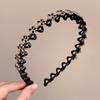 Flower Braided Tools Hairband Pearl Hair Toothed Headband Lazy Men Hair Braider Hair Hoops  Women