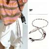 Wood Bead Tassel Flower Waist Chain Vintage Design Decorative Waist Rope  With Skirt