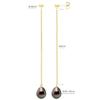 Earrings - PEARLS & COLORS - Pendants - Tahitian Pearl 8–9 Mm - 9 Ct Yellow Gold (375) - Pear