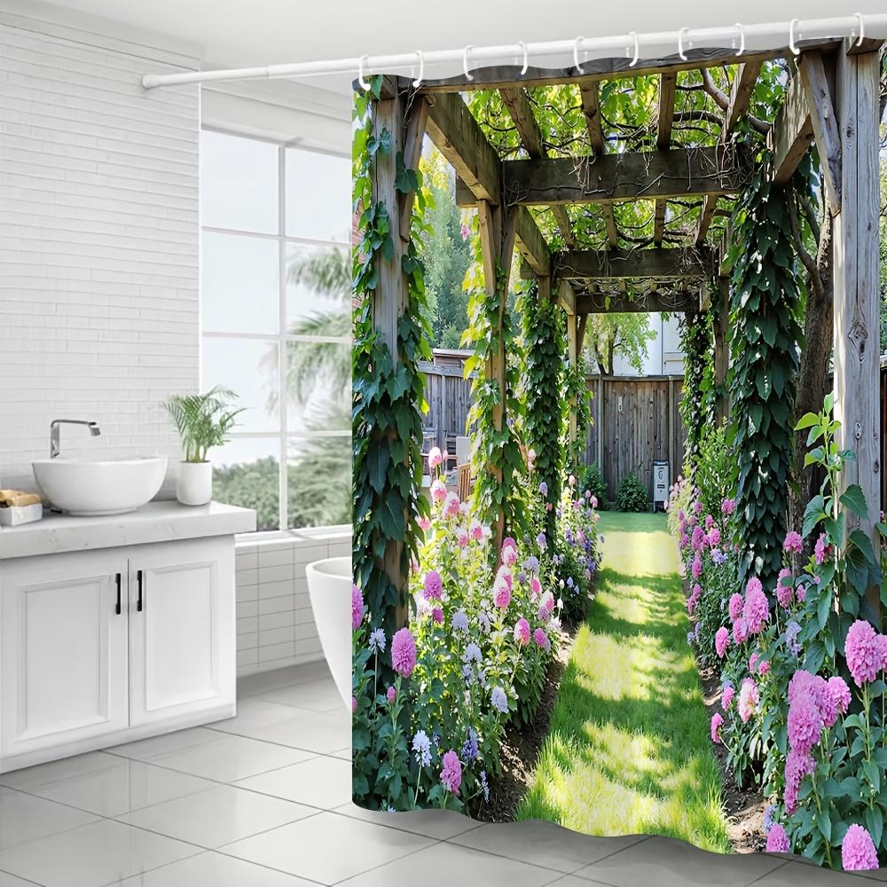 

Charming Garden Arbor Shower Curtain - Whimsical Bath Decor, Perfect For Those Who Love Nature-Inspired And Serene Designs W60H190(CM)-1 Pcs