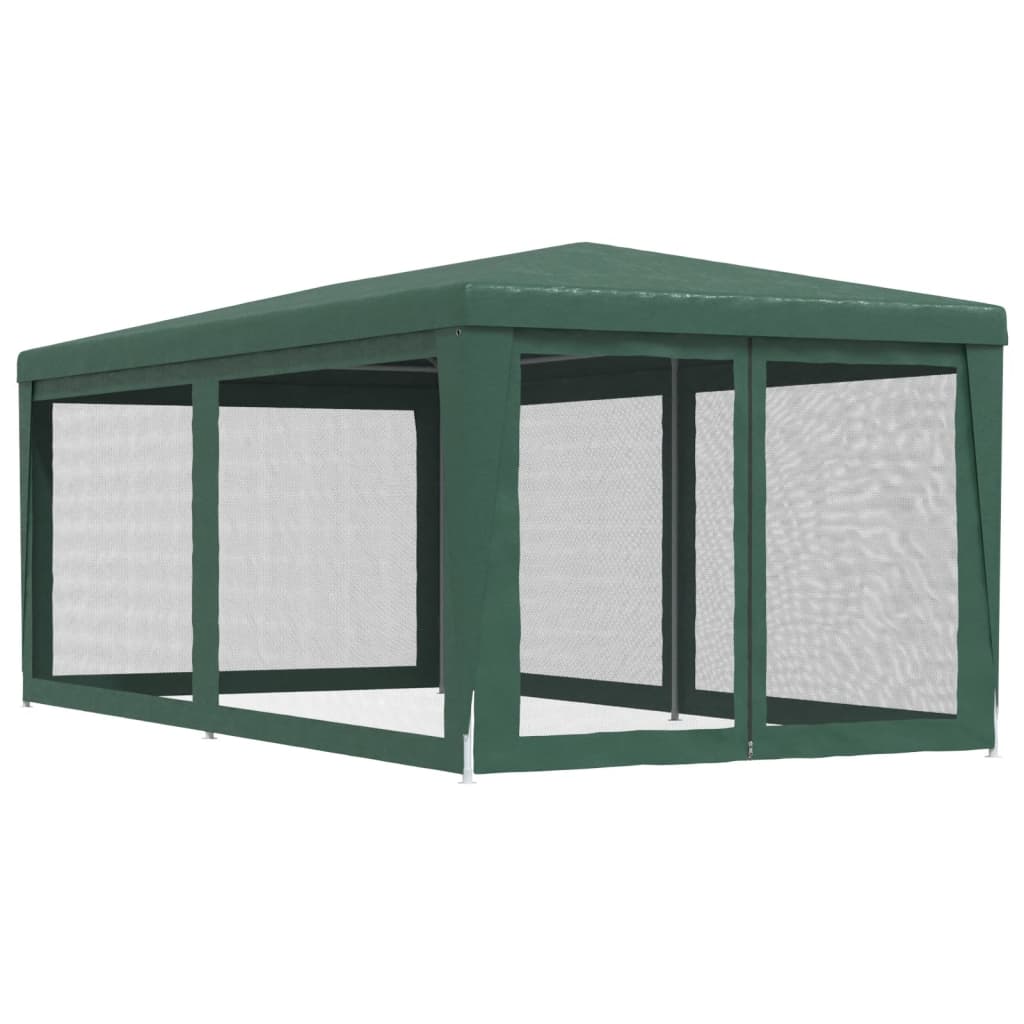 Vidaxl Namiot Imprezowy Z 6 Ściankami Z Siatki, Zielony, 3X6 M, Hdpe