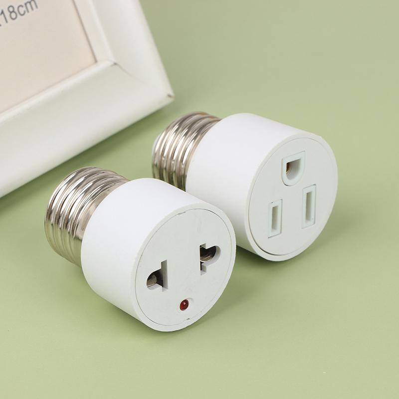 E26 E27 Screw B22 Bayonet Lamp Holder  To Us Eu Ac Power Plug Adapter Converter