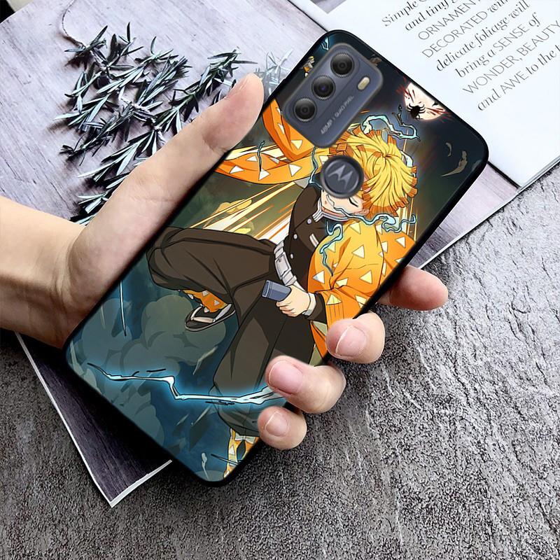 Demon Slayer Zenitsu Phone Case for Motorola Moto E32 E20 E40 G22 G52 G20 G30 G100 G60 G50 G10 GPure GStylus G9 One Action Macro