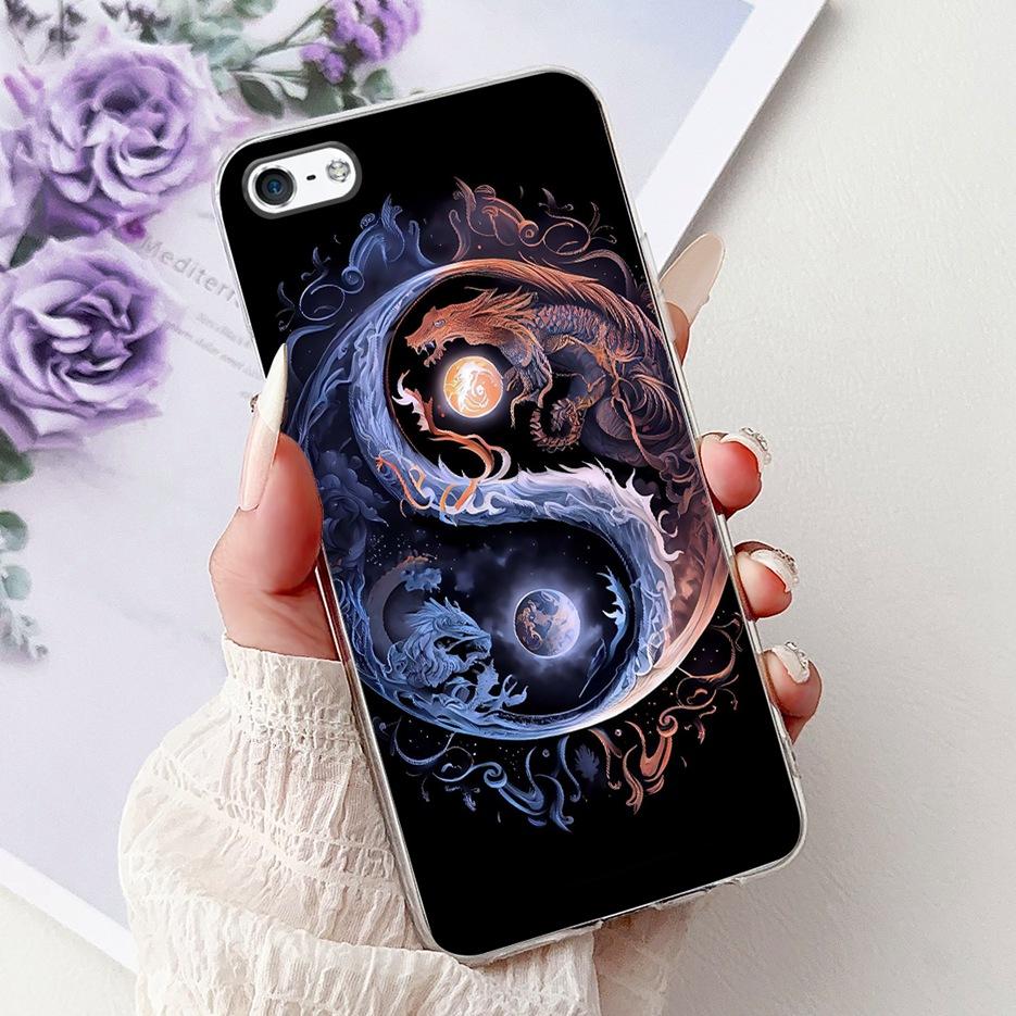 Für Apple iPhone 5 5S Hülle iPhoneSE Luxuriöse Bemalte Blumenhülle Weiche Silikon-Handyhülle Für iPhone SE 2020 2022 iPhone5 Fundas