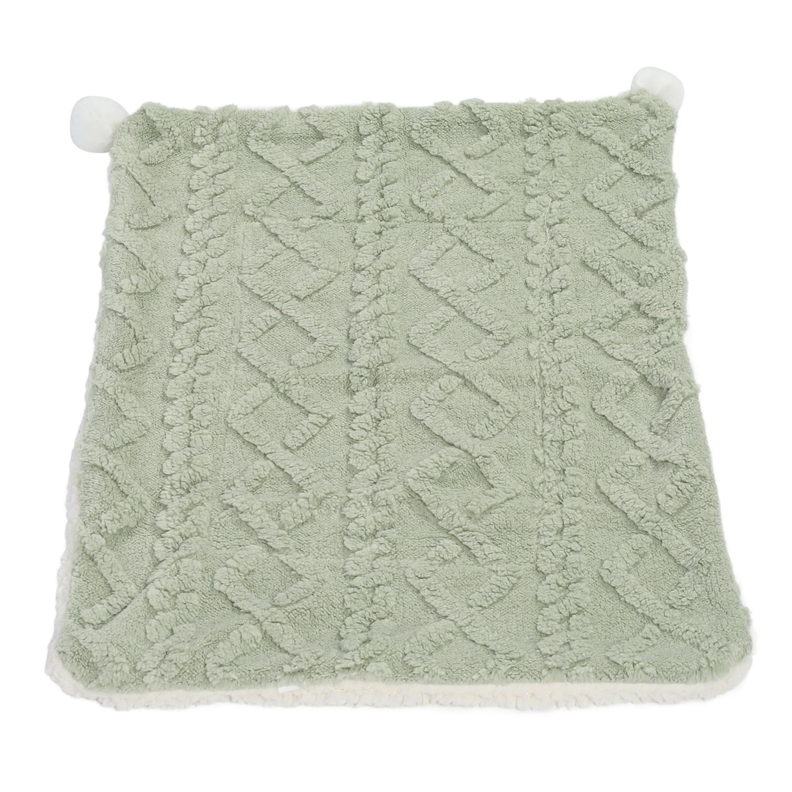 

Pet Blanket Double Layer Thicken Dog Blanket Soft Warm Plush Cat Bed Blanket Pet Throw Blanket for Sleeping Relaxing L зелёный