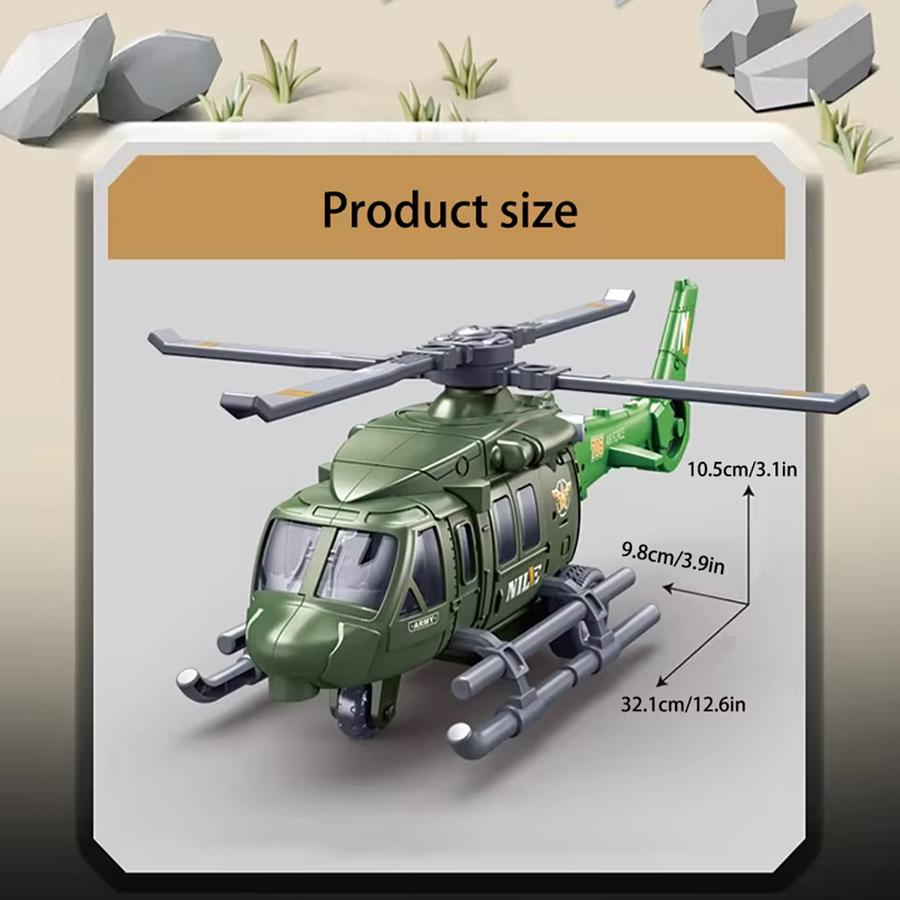 Army-Design Superior-Grade Children’S High-Standard Helo First-Class Toy Top-Grade Alloy First-Class Airplane First-Class Simulation