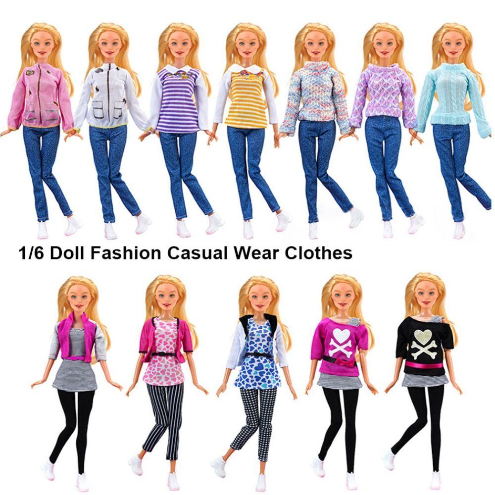 1 Set DIY Handmade Doll Sweaters Jeans Pants for 1/6 Doll/For 29~32cm Doll Clothes Accessories