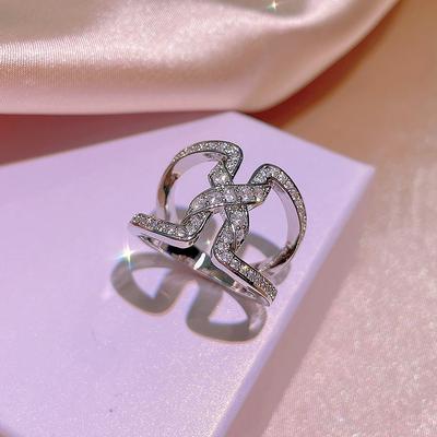 Sterling zilver creatieve geometrische ring voor dames zirkonia onregelmatige ring feest verjaardag sieraden cadeau