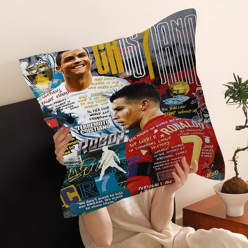 Football Star Number Personalized Pillow Cover Kids Bedroom Wild Party Decor Pillowcase kid Birthday shower Gift