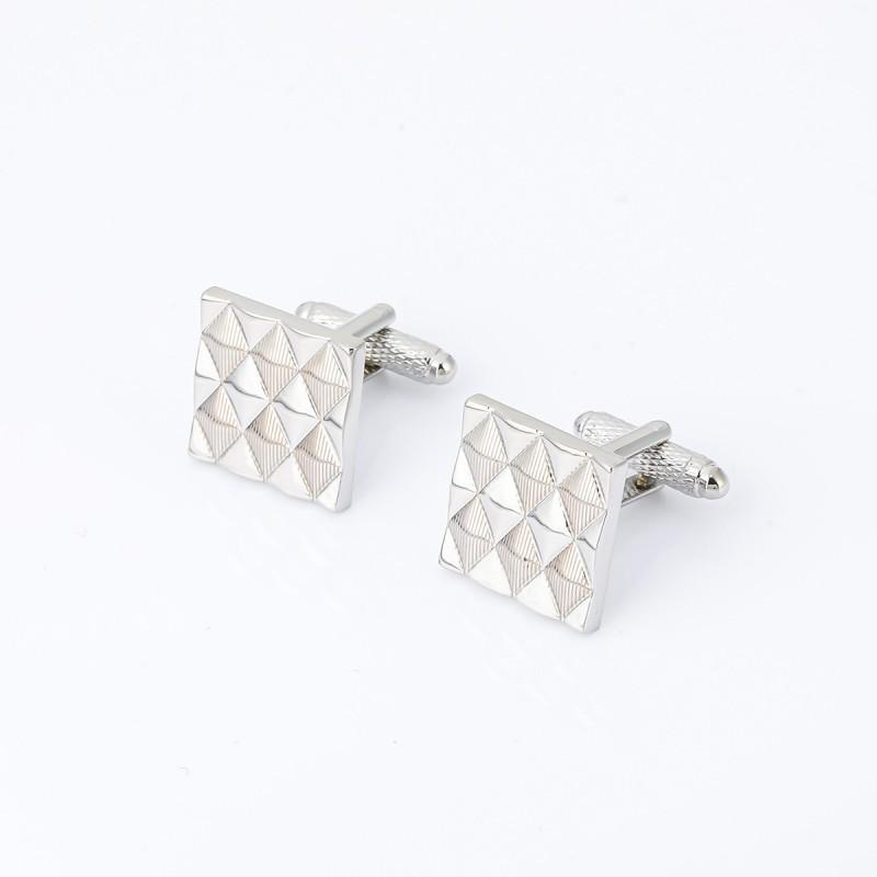 

Silver Square Patterned Metal Cufflinks Hot Selling Shirt CL-0285