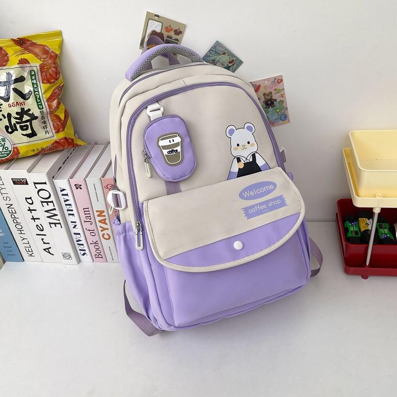 School bag Korean version ins cute contrasting colors camping light leisure travel versatile