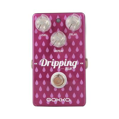 GOKKO AUDIO GK-22 Dripping Delay Gitarren-Effektpedal (Analoge Technologie, 600 ms Verzögerungszeit, Kreative Modulationsfunktionen für warmen, reichen Hall)