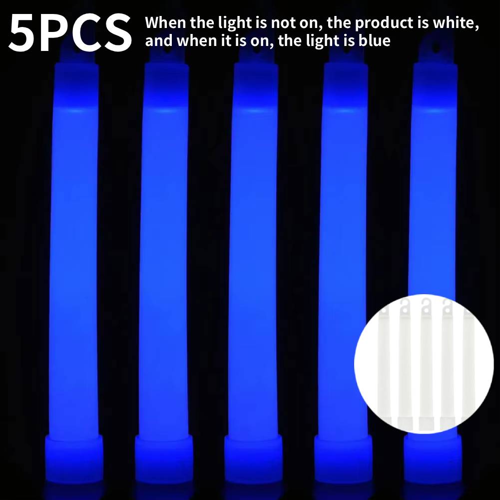 1-50pcs Glow Sticks with Hook 6 inch Fluorescence Light for Hiking Camping Outdoor Emergency Concert Party Light Sticks