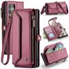 Custodia di Lusso in Pelle per Samsung S24 FE S23 Ultra S22 S21 Plus S20 S25 A16 A17 A57 A55 A35 A54 A34 S26 Tracolla con Cordino Portafoglio con Zip Slot per Carte Copertura