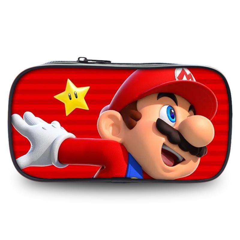 Super Mario Pencil Case Large Capacity Polyester Kids Stationery Organizer For Students