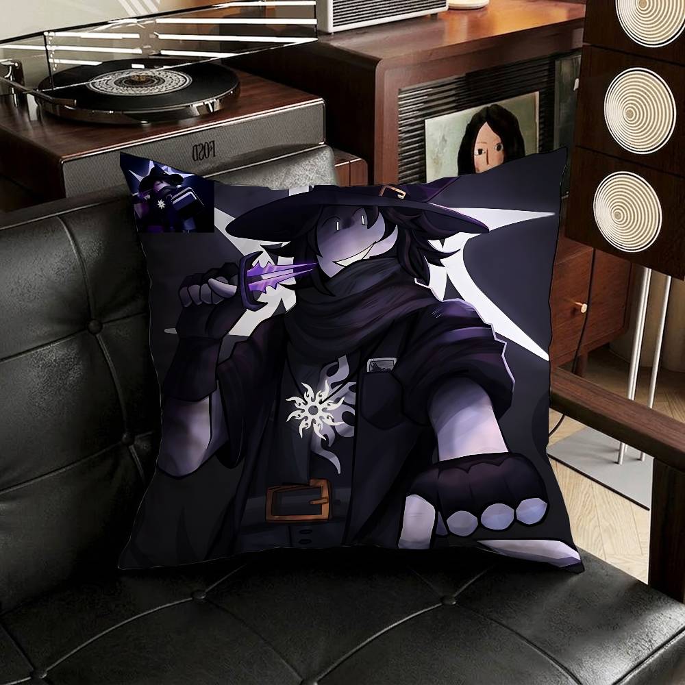 TwoTime Forsaken Pillow Case Antidustmite Pillowcase Invisible zipper silky short plush Sofa cushion cover