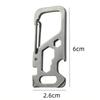Stainless Steel Multifunctional Keychain Bottle Opener Pendant Car & Backpack Buckle Keyring