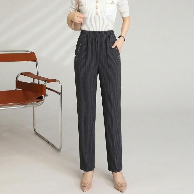 LangSha Women's Plus Size Summer Straight Cropped Pants