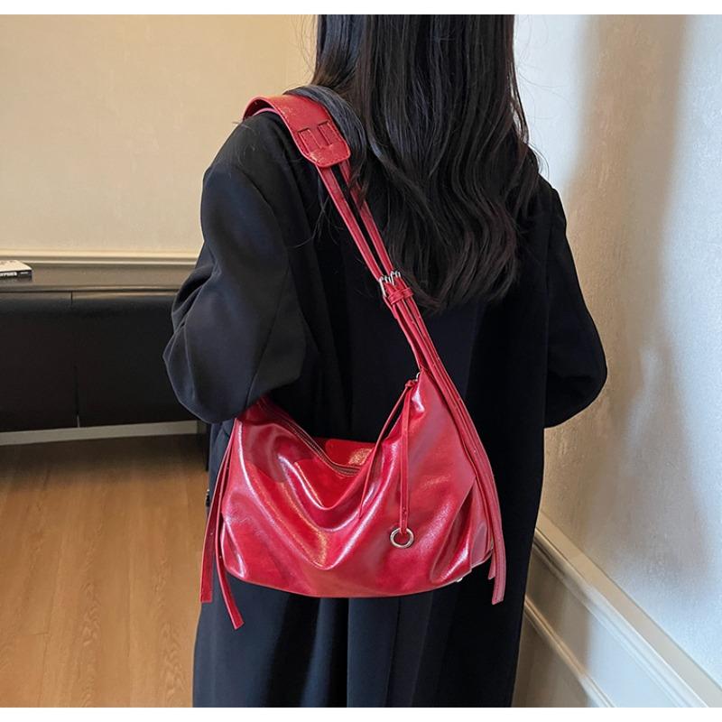 PU Solid Color Zipper Casual Crossbody Bags Temperament Fashi Ladies Bags Sale 2026 Brand Large Capacity Versatile Handbags