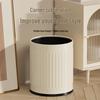 Yuzhuxun Light Luxury 14L Round Metal Trash Can