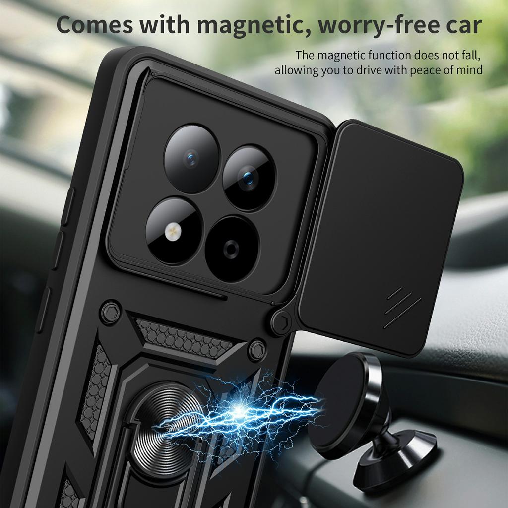 Για Xiaomi Redmi Note 15 Pro 5G (Καθολικός) Θήκη με Συρόμενο Κάλυμμα Κάμερας PC + TPU Βάση Στήριξης Κάλυμμα Τηλεφώνου