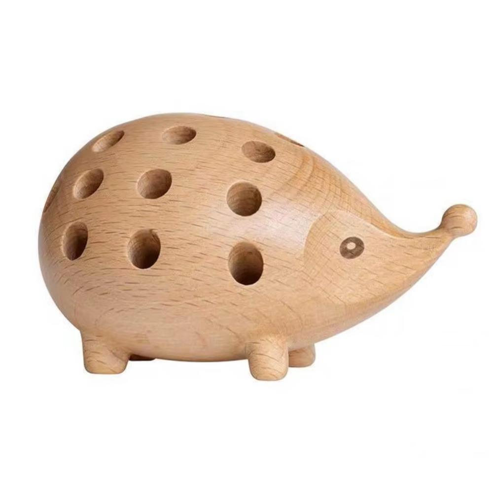 21 Holes Hedgehog Pen Holder Creative Pen Container Multi-function Pencil Stand Set  Art and Craft