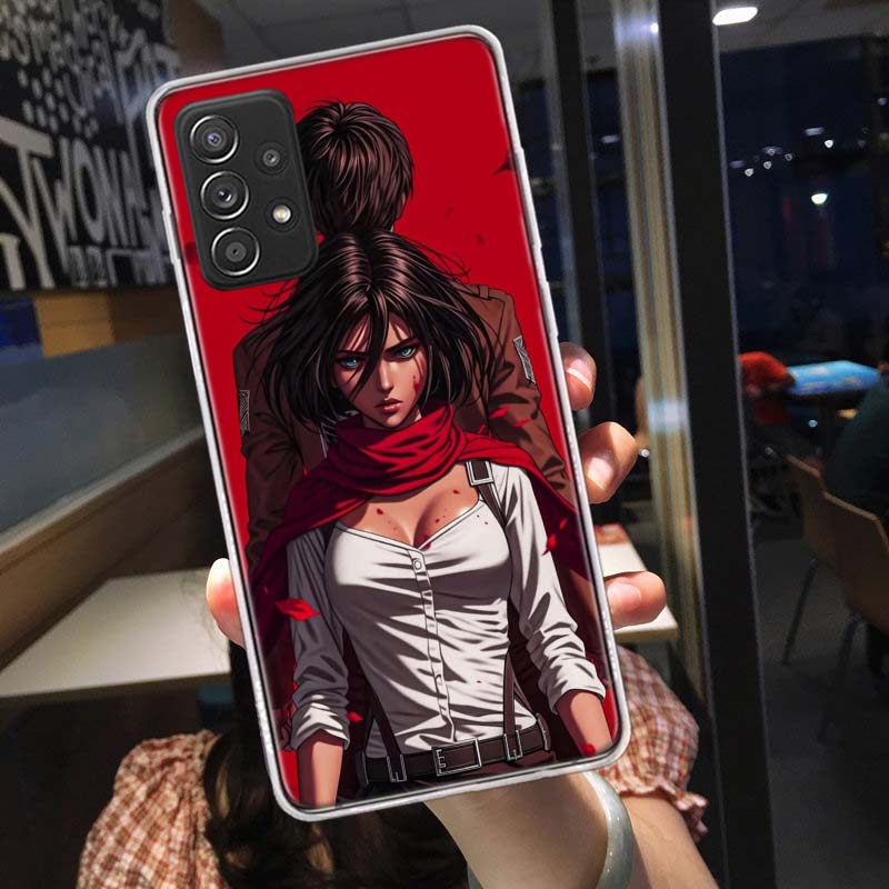 Character MIKASA Phone Case For Samsung A15 A25 A35 A55 A16 A26 A36 A56 Galaxy A12 A22 A32 A52S A05S A02S A72 A42 A6 A7 A8 A90 A