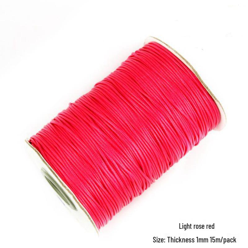15m 1mm Korean Waxed Cord Faux Leather for DIY Bracelets & Necklaces