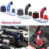 Universal 76mm 3'' High Flow Air Filter Intake Pipe Filter Car Modification Mushroom Head High Cold Air-Filter Aluminum Pipe Kit