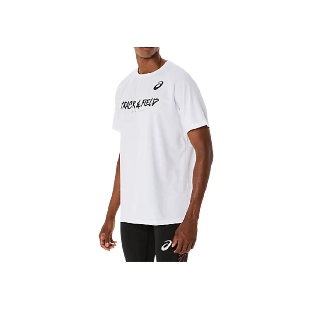 Asics Letter Raglan Crew Neck Short Sleeve T-Shirt Men Tops Bright-White 2091A750-100