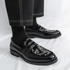 Slip-on High-End Business Casual Loafers: Men's British Style Leather Shoes for Weddings and Suits