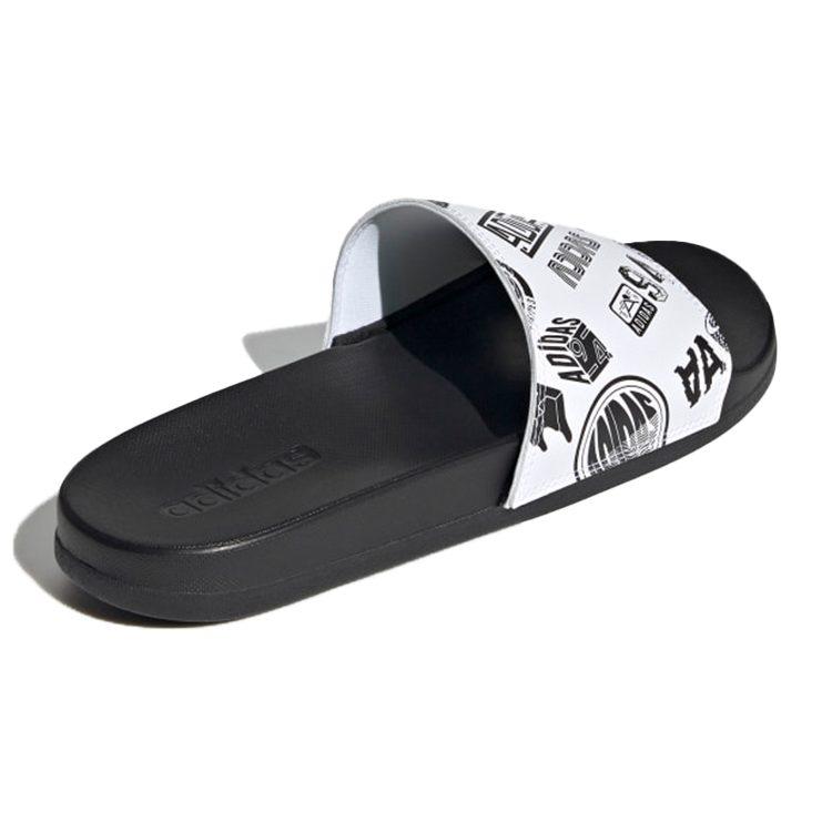 Adidas Adilette Comfort Slide 'All Over Logos - White' FZ1751