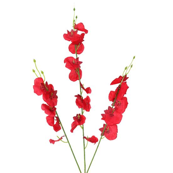 Artificial Orchids 3 Fork Realistic Colorful Fake Flower Wedding Home Office Table Centerpiece Faux Floral Branch Flower Arrangement Decoration