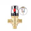 3Way Thermostatic Mixing Valve Solid Brass Temperature Control Valve  Bathroom Faucet