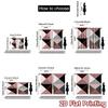 Set Of 2 Flat Printing Curtains Without Rod Geometric Triangles Soft Colors Valentine Is Day Holiday Polyester Easy Curtain Made